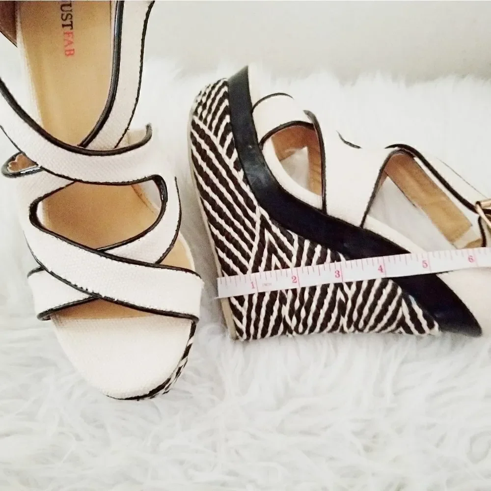 Just Fab espadrille wedge heel